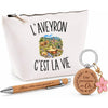 Coffret Cadeau L’Aveyron c’est la vie – Trousse, stylo bambou et porte-clés