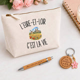 Coffret Cadeau L’Eure-et-Loir c’est la vie – Trousse, stylo bambou et porte-clés