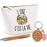 Coffret Cadeau L’Oise c’est la vie – Trousse, stylo bambou et porte-clés