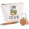 Coffret Cadeau L’Orne c’est la vie – Trousse, stylo bambou et porte-clés