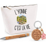 Coffret Cadeau L’Yonne c’est la vie – Trousse, stylo bambou et porte-clés