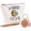 Coffret Cadeau La Charente c’est la vie – Trousse, stylo bambou et porte-clés