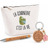 Coffret Cadeau La Courneuve c’est la vie – Trousse, stylo bambou et porte-clés