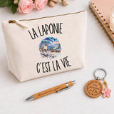 Coffret Cadeau La Laponie c’est la vie – Trousse, stylo bambou et porte-clés