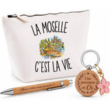 Coffret Cadeau La Moselle c’est la vie – Trousse, stylo bambou et porte-clés