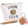Coffret Cadeau La Pologne c’est la vie – Trousse, stylo bambou et porte-clés