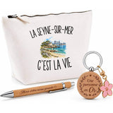 Coffret Cadeau La Seyne-sur-Mer c’est la vie – Trousse, stylo bambou et porte-clés