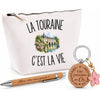 Coffret Cadeau La Touraine c’est la vie – Trousse, stylo bambou et porte-clés