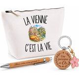 Coffret Cadeau La Vienne c’est la vie – Trousse, stylo bambou et porte-clés