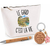 Coffret Cadeau Le Gard c’est la vie – Trousse, stylo bambou et porte-clés