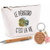 Coffret Cadeau Le Périgord c’est la vie – Trousse, stylo bambou et porte-clés