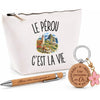 Coffret Cadeau Le Pérou c’est la vie – Trousse, stylo bambou et porte-clés