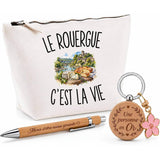 Coffret Cadeau Le Rouergue c’est la vie – Trousse, stylo bambou et porte-clés