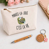 Coffret Cadeau Mantes-la-Jolie c’est la vie – Trousse, stylo bambou et porte-clés