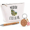Coffret Cadeau Meudon c’est la vie – Trousse, stylo bambou et porte-clés