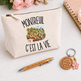 Coffret Cadeau Montreuil c’est la vie – Trousse, stylo bambou et porte-clés