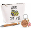 Coffret Cadeau Pessac c’est la vie – Trousse, stylo bambou et porte-clés