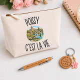 Coffret Cadeau Poissy c’est la vie – Trousse, stylo bambou et porte-clés