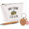 Coffret Cadeau Saint-Étienne c’est la vie – Trousse, stylo bambou et porte-clés