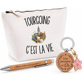 Coffret Cadeau Tourcoing c’est la vie – Trousse, stylo bambou et porte-clés
