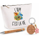 Coffret Cadeau L’Ulm c’est la vie – Trousse, stylo bambou et porte-clés