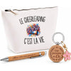 Coffret Cadeau Le Cheerleading c’est la vie – Trousse, stylo bambou et porte-clés