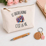 Coffret Cadeau Le Cheerleading c’est la vie – Trousse, stylo bambou et porte-clés