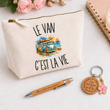 Coffret Cadeau Le Van c’est la vie – Trousse, stylo bambou et porte-clés