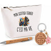 Coffret Cadeau Mon Scottish Terrier c’est ma vie – Trousse, stylo bambou et porte-clés