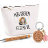 Coffret Cadeau Mon Sibérien c’est ma vie – Trousse, stylo bambou et porte-clés