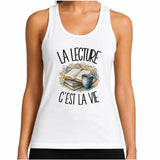 Débardeur Femme La lecture c'est la vie