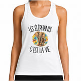Débardeur Femme Les éléphants c'est la vie