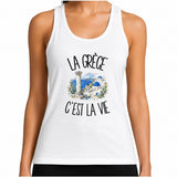 Débardeur Femme La Grèce c'est la vie