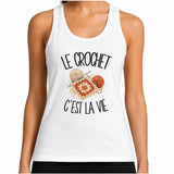 Débardeur Femme Le crochet c'est la vie