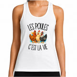 Débardeur Femme Les poules c'est la vie