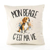 Housse de Coussin Mon Beagle c'est ma vie