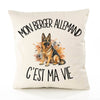 Housse de Coussin Mon Berger Allemand c'est ma vie