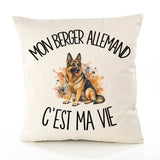 Housse de Coussin Mon Berger Allemand c'est ma vie