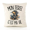 Housse de Coussin Mon Teckel c'est ma vie
