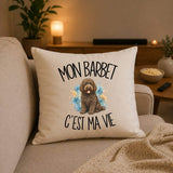 Housse de Coussin Mon Barbet c'est ma vie