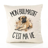 Housse de Coussin Mon Bullmastiff c'est ma vie