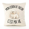 Housse de Coussin Mon Coton de Tuléar c'est ma vie