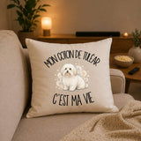 Housse de Coussin Mon Coton de Tuléar c'est ma vie