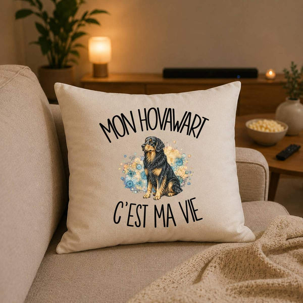 Housse de Coussin Mon Hovawart c'est ma vie