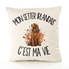 Housse de Coussin Mon Setter Irlandais c'est ma vie