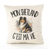 Housse de Coussin Mon Shetland c'est ma vie