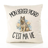 Housse de Coussin Mon Berger Picard c'est ma vie