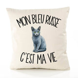 Housse de Coussin Mon Bleu Russe c'est ma vie