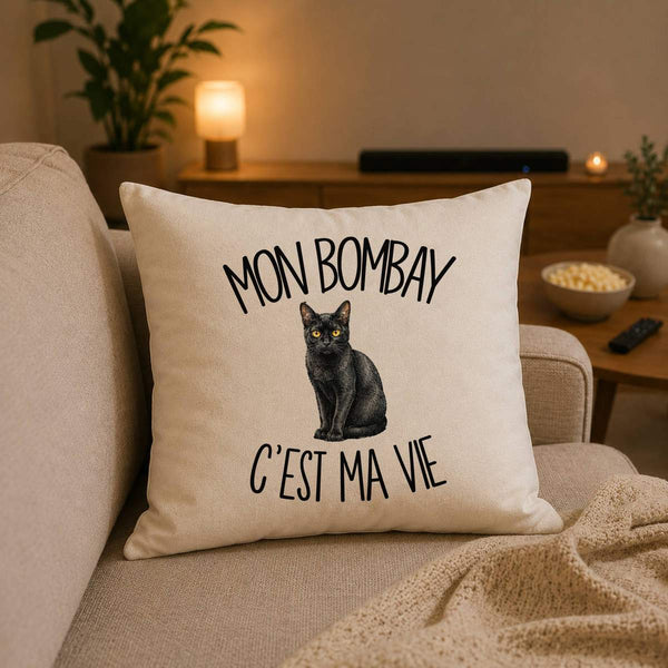 Housse de Coussin Mon Bombay c'est ma vie