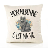 Housse de Coussin Mon Nebelung c'est ma vie